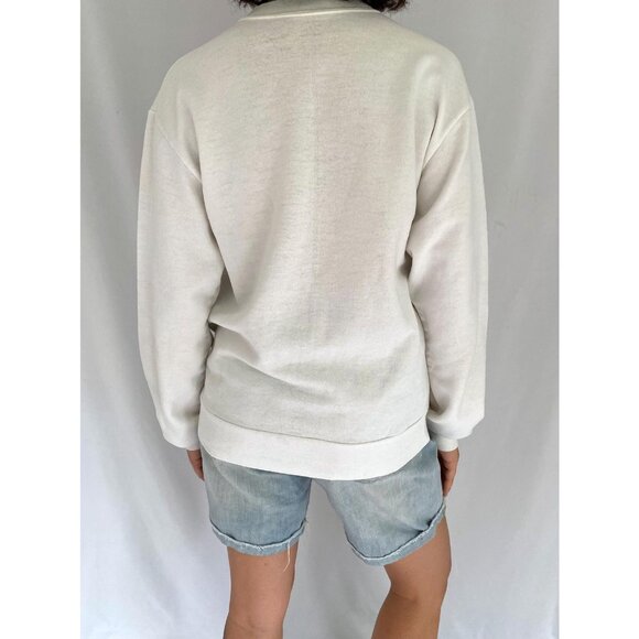 80s vintage nova scotia halifax canada coastal sailing graphic pullover sweater - Picture 5 of 9